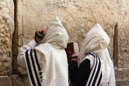 Jews pray at the Western Wall in Jerusalem.