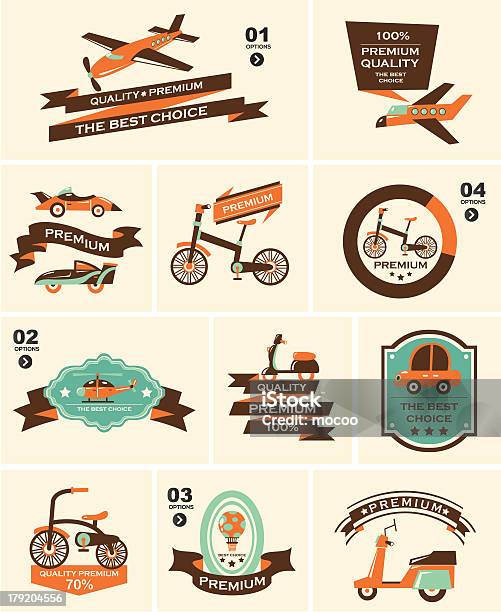 Ilustración de Conjunto De Banners De Viajes y más Vectores Libres de Derechos de Andar en bicicleta - Andar en bicicleta, Avión, Barco de pasajeros