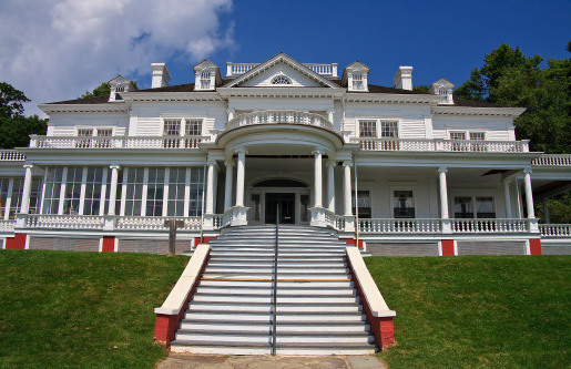 Leesburg, Virginia USA - October 10, 2022: Historical Virginian public park located in Leesburg, VA.  The Morven Park mansion was once home to Maryland governor Thomas Swan, Jr. and Virginia governor Westmoreland Davis.