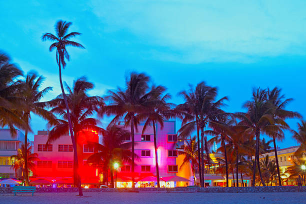 istock Miami Beach, Florida  hotels and restaurants at sunset 179208754