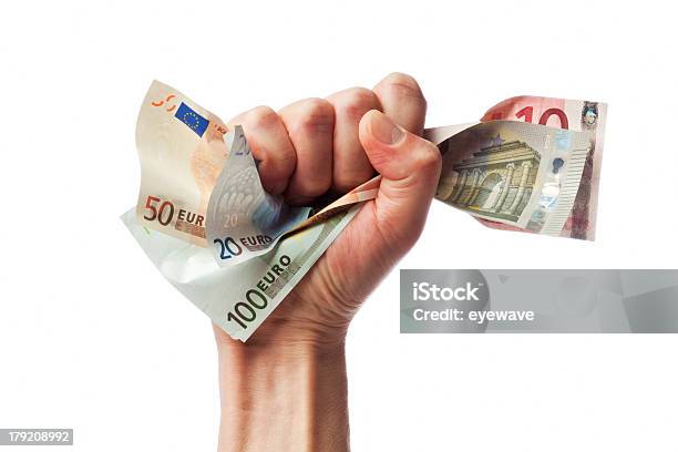 Euro Bills In Male Fist Stock Photo - Download Image Now - European Union Currency, Paper Currency, Currency