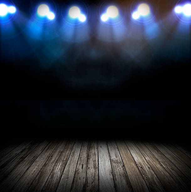 istock A wooden stage with floodlights 179210110
