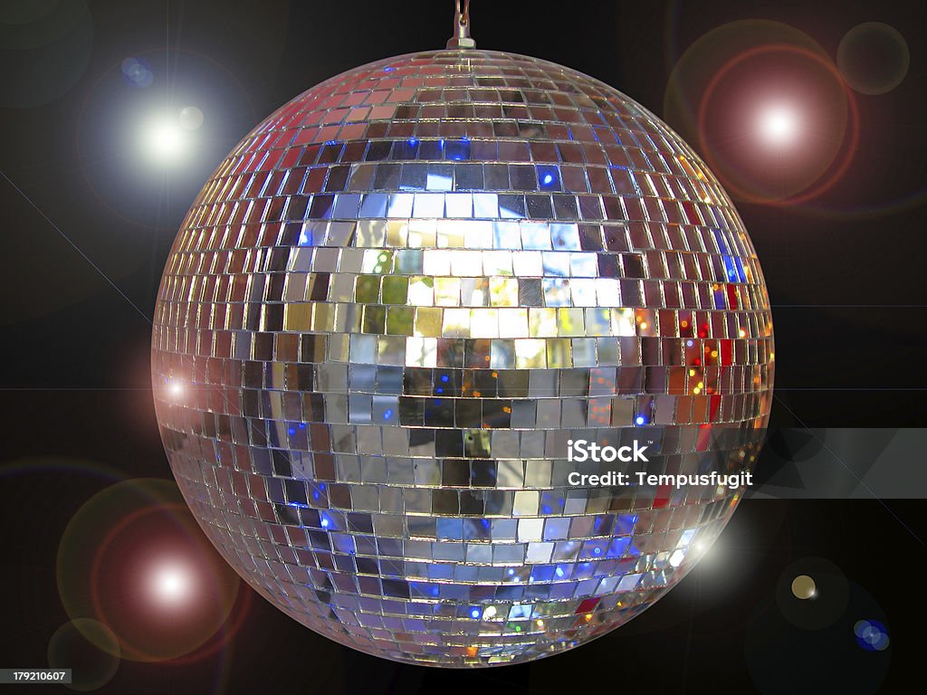 Bola de discoteca com brilhem isolado em preto - Royalty-free Pista de Dança Foto de stock