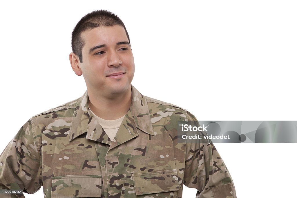 Close-up Bild eines lächelnden soldier - Lizenzfrei Autorität Stock-Foto