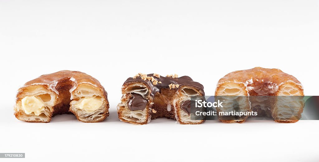 Schokolade, Sahne und original croissant Krapfen Mischung - Lizenzfrei Krapfen und Doughnuts Stock-Foto