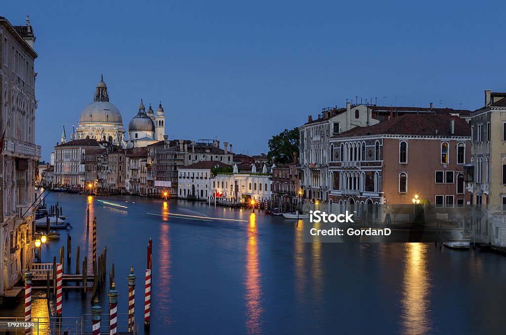 Canal Grande di notte, Venezia. - Foto stock royalty-free di Acqua