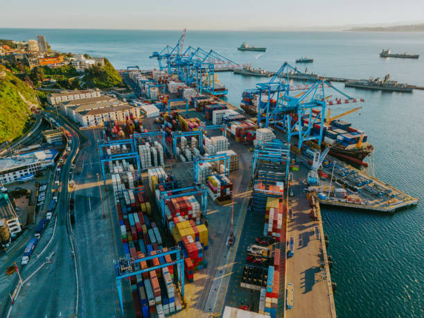 istock Port with a ship and containers 1792125177
