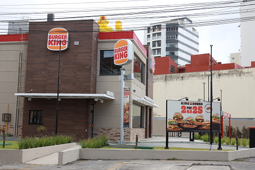salvador, bahia, brazil - november 9, 2023: view of a Burger king store in the city of Salvador
