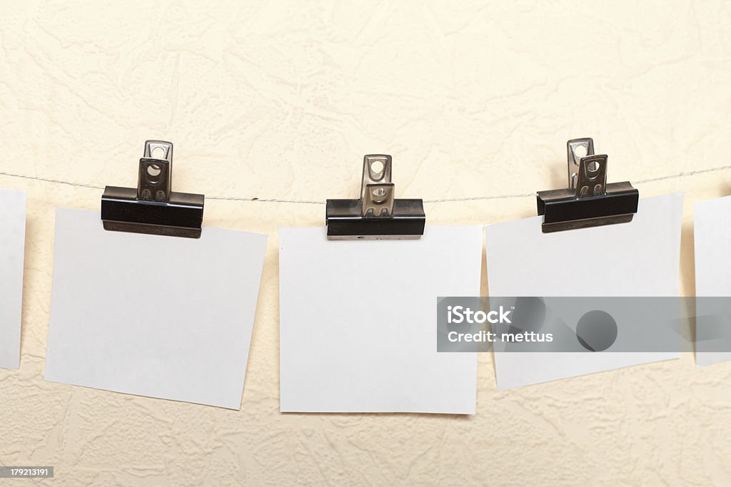 stickers on wall White Sticker announce photo drawing beige wall Attached Stock Photo