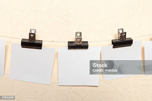 Stickers On Wall Stock Photo - Download Image Now - Attached, Backgrounds, Brown