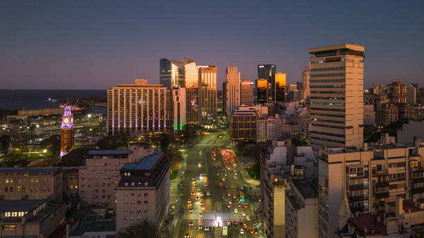 istock Cityscape with buildings, highway, and public transportation 1792132198