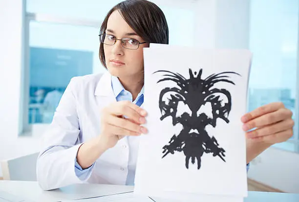 Photo of Presenting Rorschach inkblot