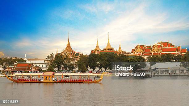 Royal Barge Procession Exercise In Thailand Stock Photo - Download Image Now - Bangkok, Grand Palace - Bangkok, Chao Phraya River