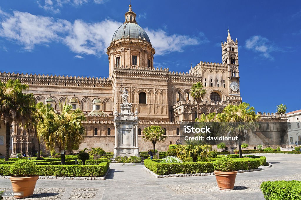 The Cathedral of Palermo The Cathedral of Palermo is an architectural complex in Palermo (Sicily, Italy). The church was erected in 1185 by Walter Ophamil, the Anglo-Norman archbishop of Palermo and King William II's minister Palermo - Sicily Stock Photo