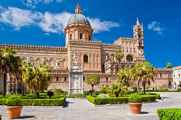 The Cathedral of Palermo The Cathedral of Palermo is an architectural complex in Palermo (Sicily, Italy). The church was erected in 1185 by Walter Ophamil, the Anglo-Norman archbishop of Palermo and King William II's minister palermo sicily stock pictures, royalty-free photos & images