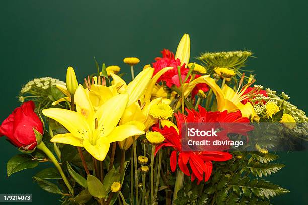 Bouquet Di Primavera Su Sfondo Verde - Fotografie stock e altre immagini di Bocciolo - Bocciolo, Bouquet, Capolino