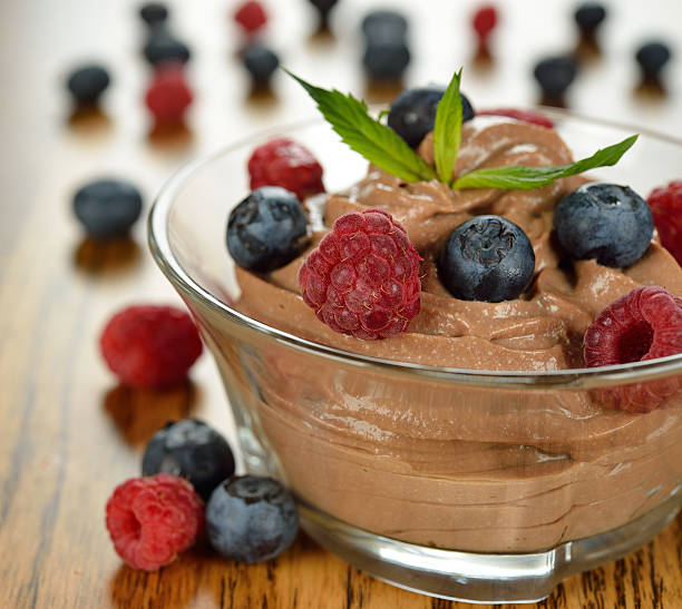 istock Chocolate dessert with raspberries and blueberries 179214235