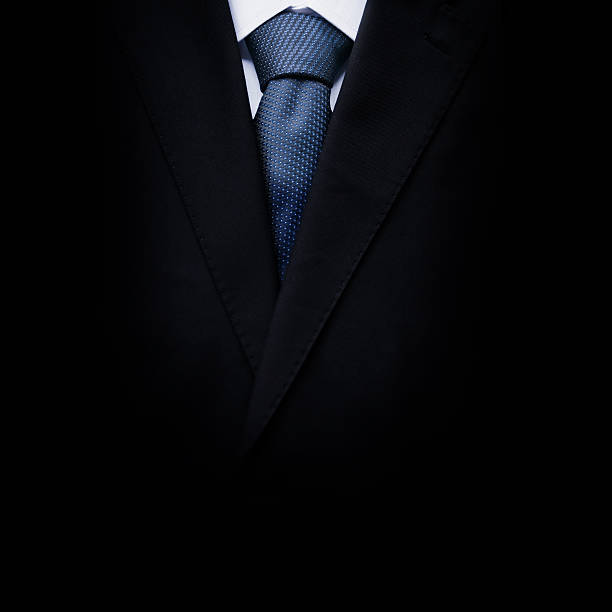 istock Black business suit with a tie 179214357