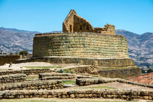 Ingapirca, Inca wall and town, largest known Inca ruins in Ecuador.