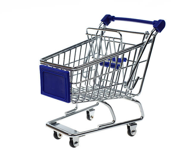 istock Metal shopping cart on white background 179214992