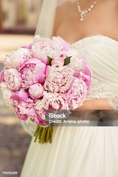 Wedding Bouquet With Peony Stock Photo - Download Image Now - Beautiful People, Beauty, Blossom