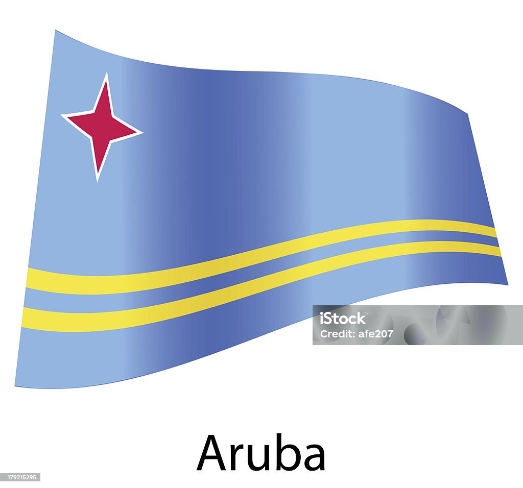 vector aislado bandera de aruba - Ilustración de stock de Antártida libre de derechos