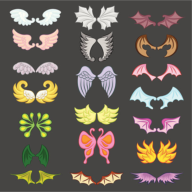 Wings Cute Collection Part III vector art illustration