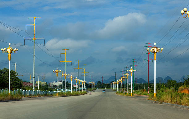 istock Highway with elegant road lamps. 179216618