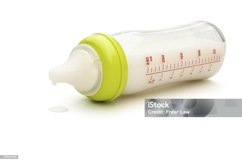 Mamadeira e leite com Traçado de Recorte - Foto de stock de Mamadeira royalty-free