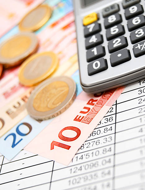 istock Euros money, the calculator and documents. 179217901