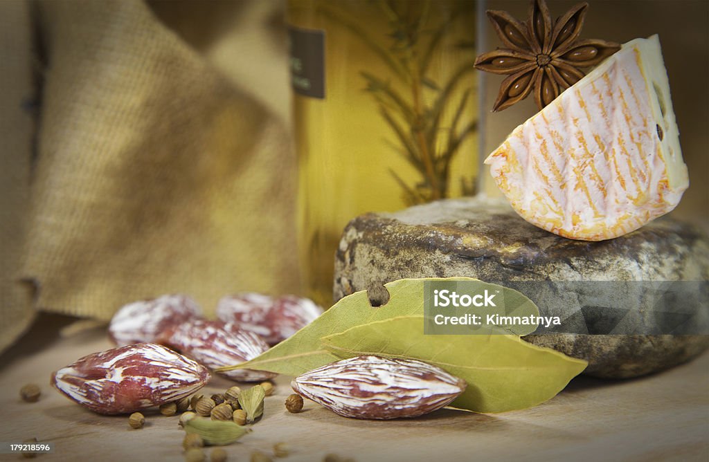 French cheese French cheese with herbs Antipasto Stock Photo