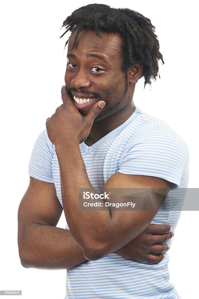 Smiling young man Portrait of happy young man looking at camera aÑÐ² smiling, isolated on white background 20-29 Years Stock Photo