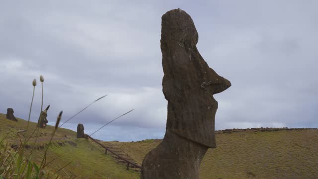 Time-lapse：Easter Island Statues Rano Raraku Moais Rapa Nui