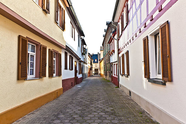 istock medieval street with  half-timbered houses 179220433