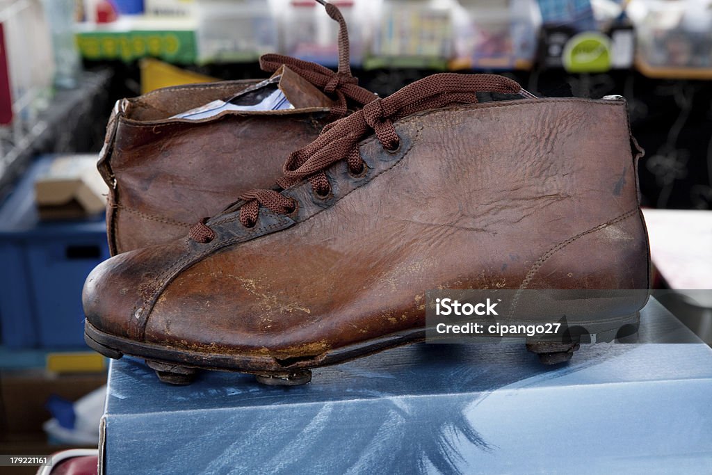 Velhas botas de futebol. - Royalty-free Antigo Foto de stock