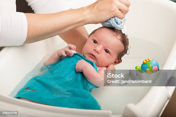 Bath Time Stock Photo - Download Image Now - Newborn, Bathtub, Taking a Bath