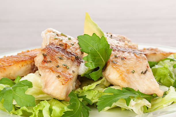 istock Fish fillet with fresh salad. 179221836