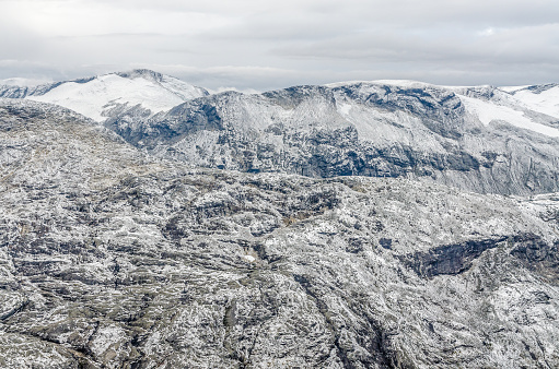 Mountain and highland in Norway at fall time