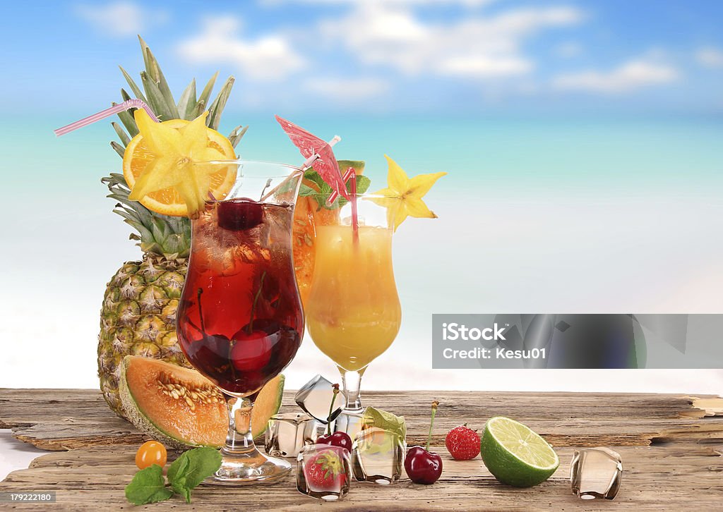 Summer drinks Summer drinks on sunny beach Alcohol - Drink Stock Photo