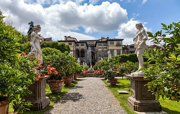 Palazzo Pfanner gardens in Lucca, Tuscany