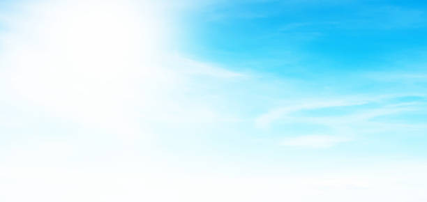 Panorama of blue sky stock photo