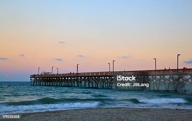 Surfside Pier Stock Photo - Download Image Now - Beach, South Carolina, Coastline