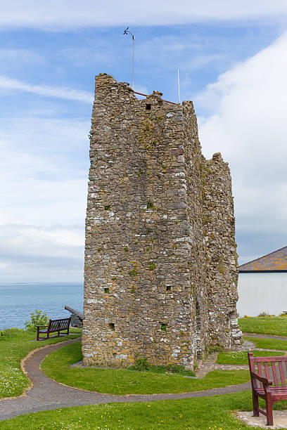istock Tenby Castle ruins on the hill overlooking town 179225663