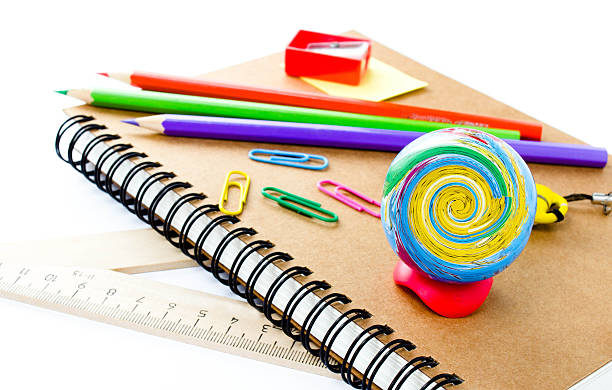 istock Back to school supplies with Notebook and pencil on white 179226604