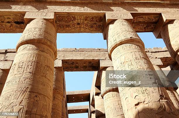 Great Hypostyle Hall W Świątyni Karnak Luksor Egipt - zdjęcia stockowe i więcej obrazów Afryka