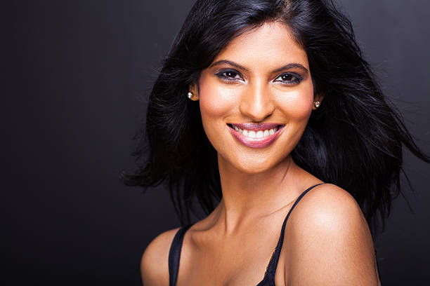 beautiful young indian model close up