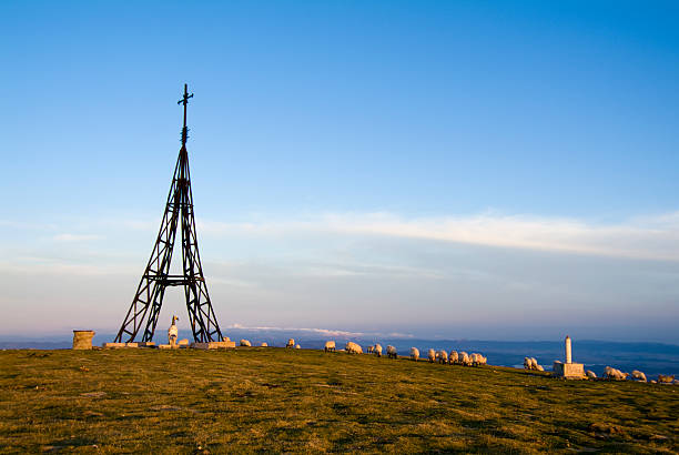 istock Cross at the top of Mount Gorbea (1,482 meters). Biscay. 179227405