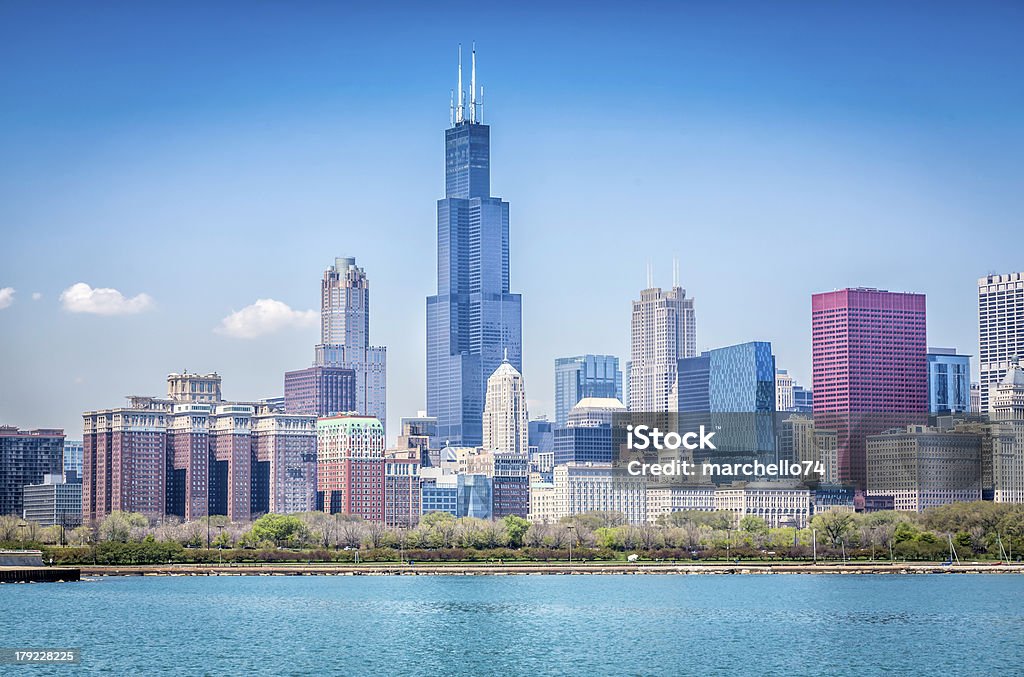 Центр города Чикаго - Стоковые фото Архитектура роялти-фри