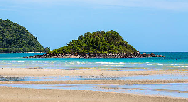 istock Tropical white sand beach and blue sky. 179228689
