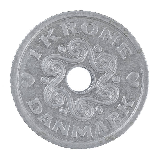 istock Danish 1 Krone coin isolated on a white background 179228690
